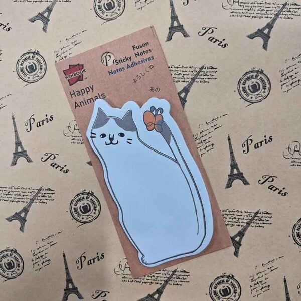 Fancy Animal Shaped Sticky Notes Cat
