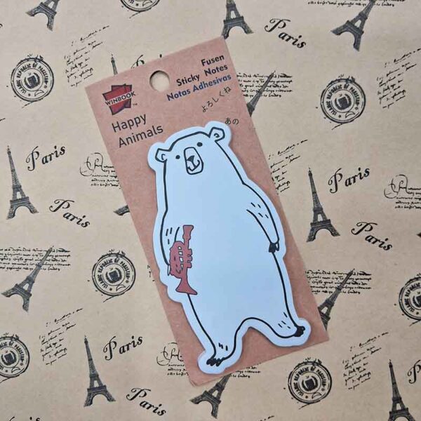 Fancy Animal Shaped Sticky Notes Teddy Bear