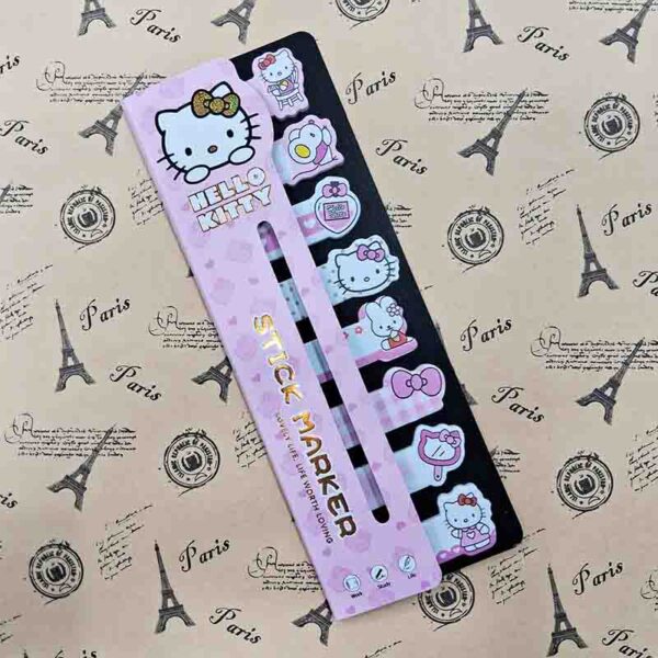 Fancy Hello Kitty Series Post It Flags Set of 8 YSD-8815 Design 2