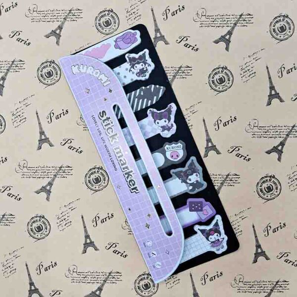 Fancy Kuromi Series Post It Flags Set of 8 YSD-8815 Design 1