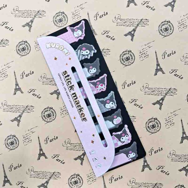 Fancy Kuromi Series Post It Flags Set of 8 YSD-8815 Design 2