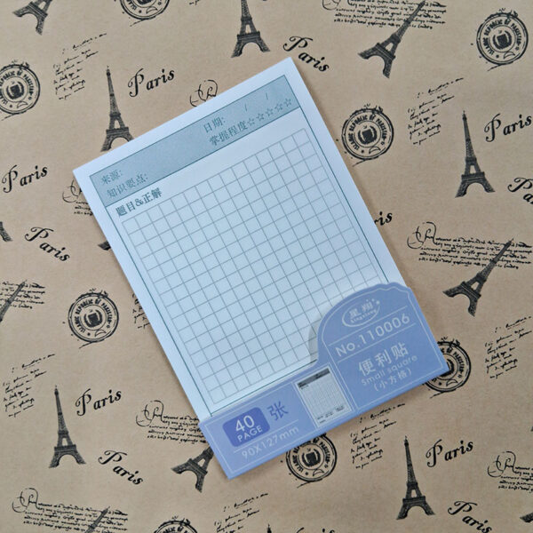 Grid Planner Post It 90x127mm No.110006