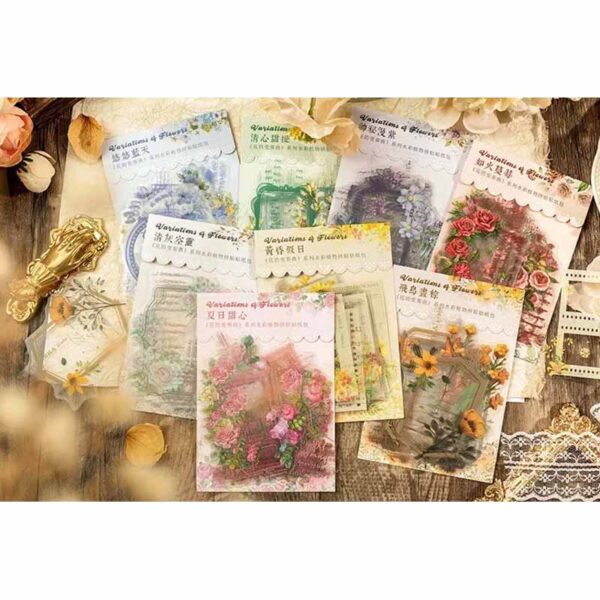 Journal Variations of Flowers PET Sticker HGD-HDBZ