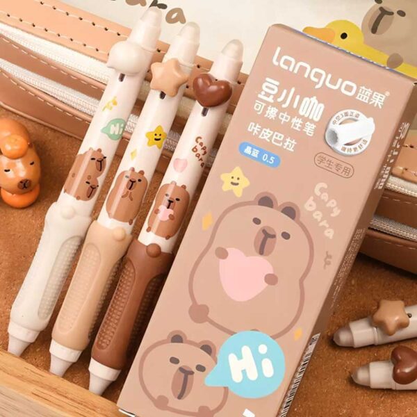 Languo Capybara Erasable Pen Set of 3 LG-71735-7