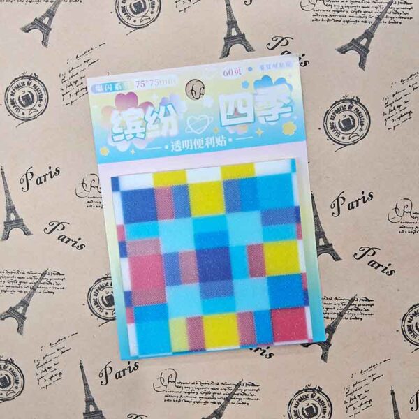 Printed Translucent Sticky Notes 3x3 GL00489-Multicolor