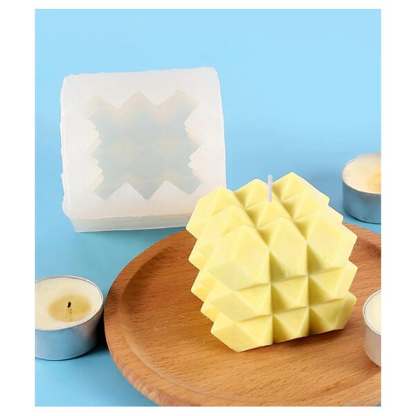 Cube Diamond Candle Mould HBR15-14