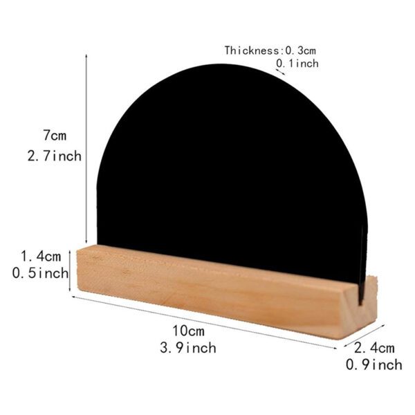 Wooden Double-sided Blackboard with Bar Stand Arched Shape