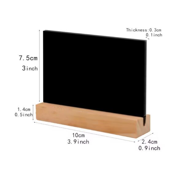 Wooden Double-sided Blackboard with Bar Stand Rectangle Shape