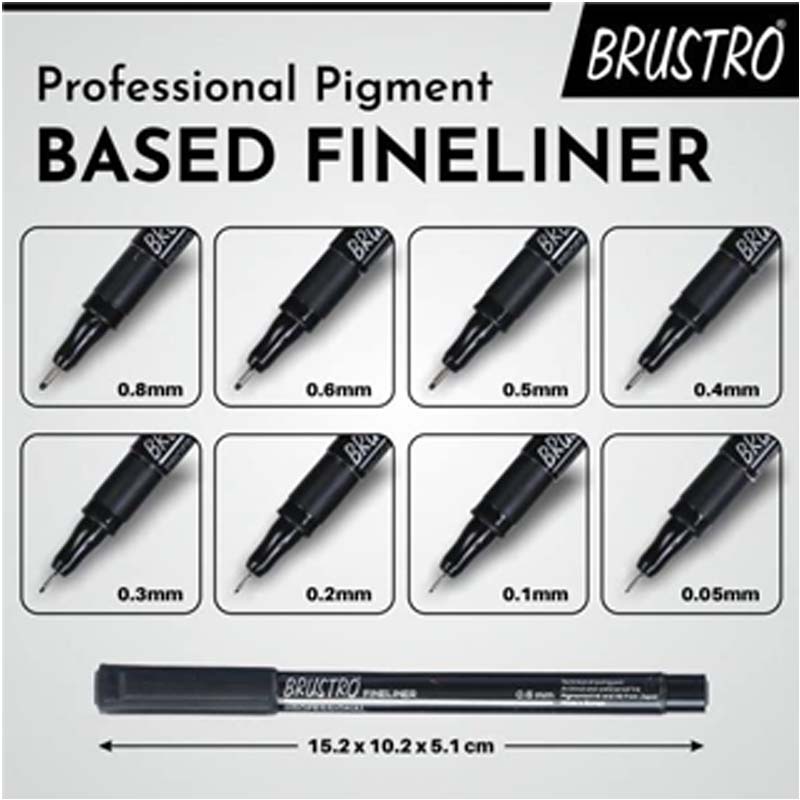 Brustro Drawing Pen Set of 8