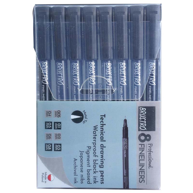 Brustro Drawing Pen Set of 8