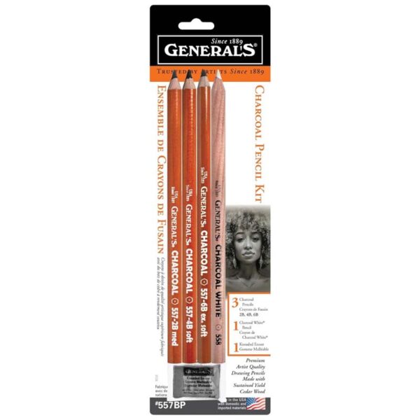 Generals Charcoal Pencil Set of 5 (557BP)