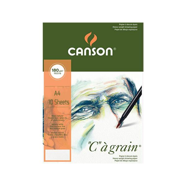 Canson C'A Grain Drawing Paper A4 180gsm 10 Sheets