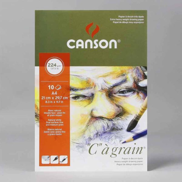 Canson CA Grain Drawing Paper A4 224gsm 10 Sheets