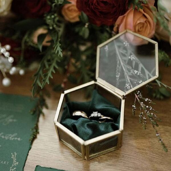 Vintage Glass Box Hexagon