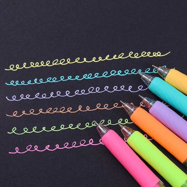 Languo Retractable Acrylic Gel Pens 6 Colors Set D200-1
