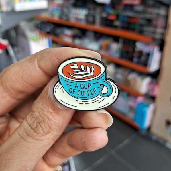 Enamel Brooch Pins A Cup Of Coffee (DSG-58)