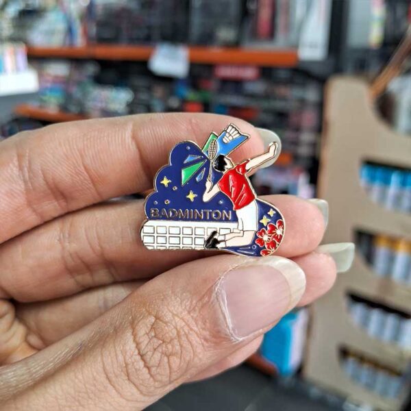 Enamel Brooch Pins Badminton (DSG-69)