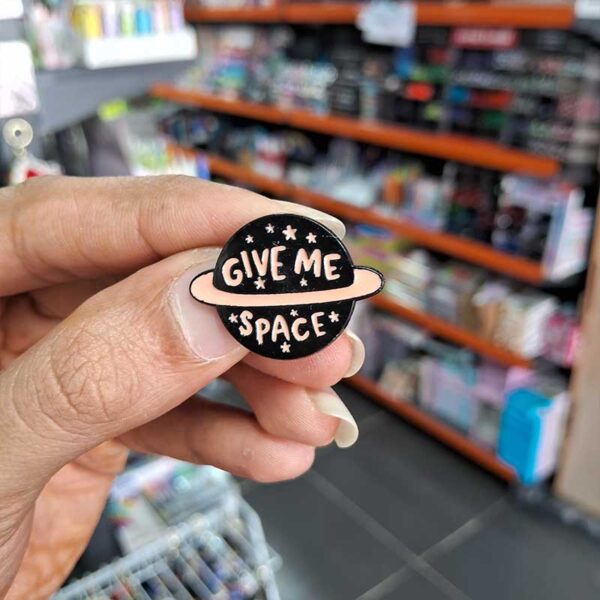 Enamel Brooch Pins Give Me Space (DSG-55)