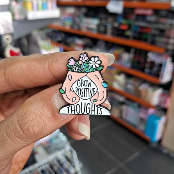 Enamel Brooch Pins Grow Positive Thoughts (DSG-61)