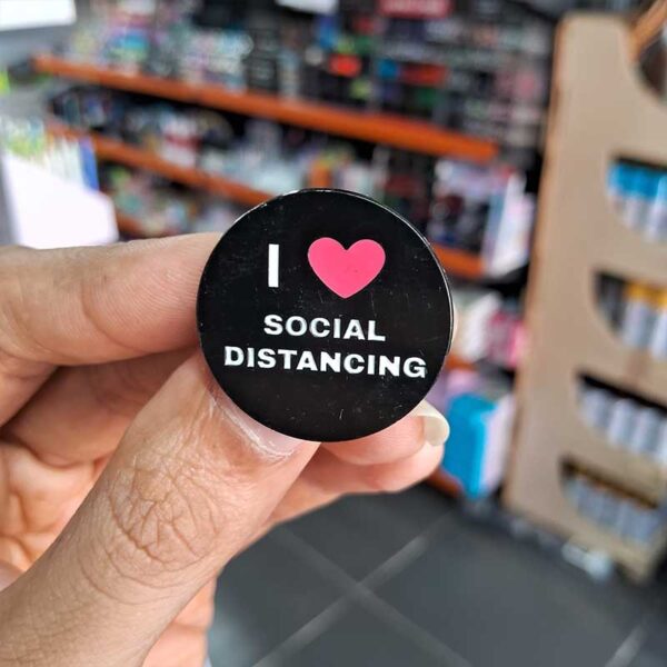 Enamel Brooch Pins I Love Social Distancing (DSG-13)