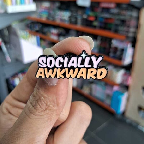 Enamel Brooch Pins Socially Awkward (DSG-29)