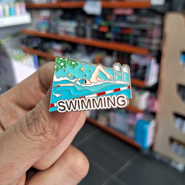 Enamel Brooch Pins Swimming (DSG-32)