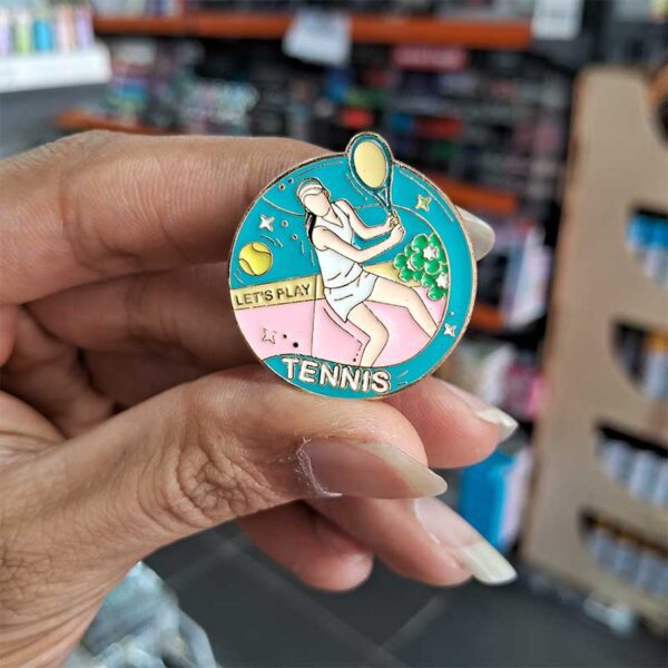 Enamel Brooch Pins Tennis (DSG-70)