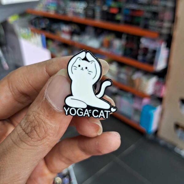 Enamel Brooch Pins Yoga Cat (DSG-36)