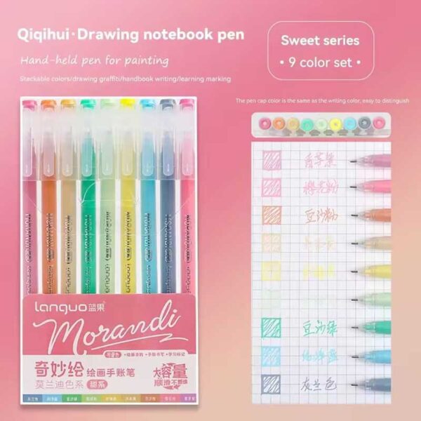 Languo Gel Pen Set of 9 Morandi Series LG-D0551