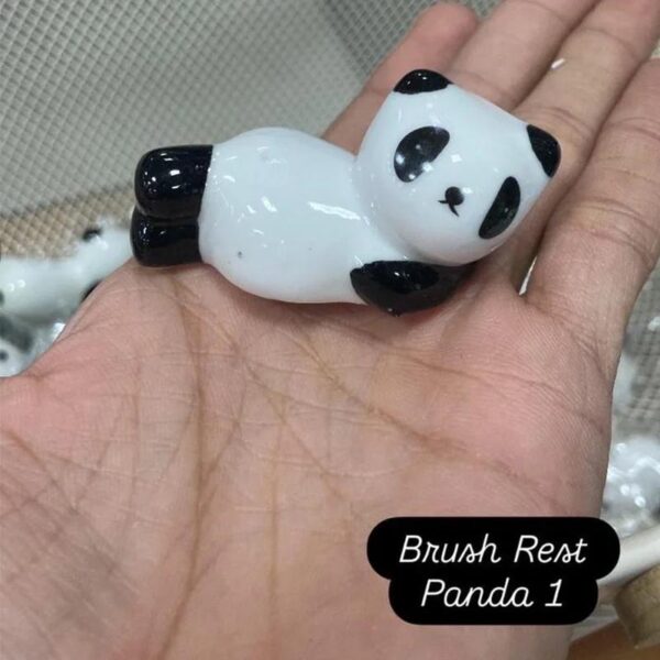 Ceramic Brush Rest Panda 1