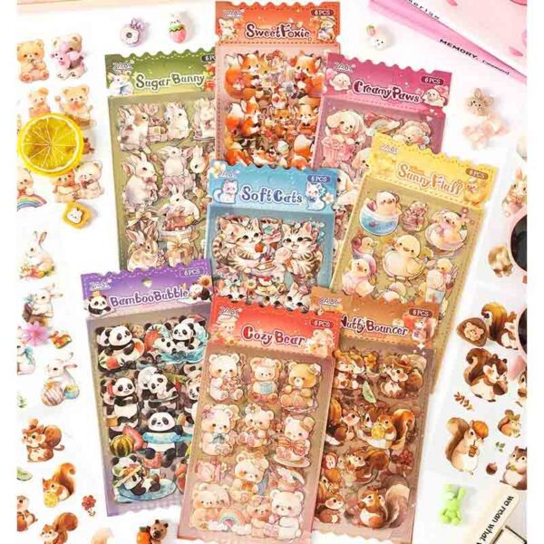 ZABC Cute Animal Series PET Sticker MWYZ-8