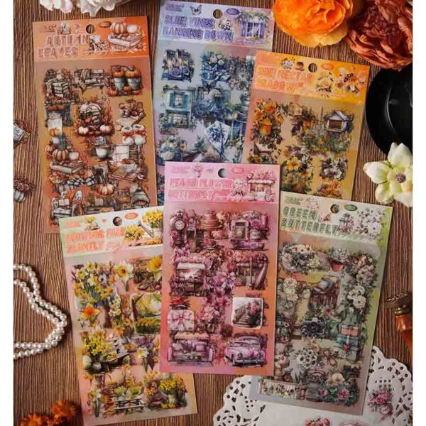 ZABC Flowers & Butterfly Sticker YYQF-6