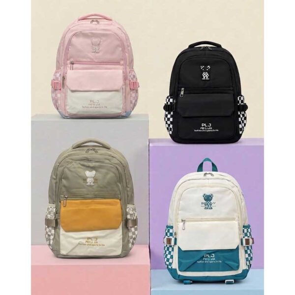 Kawaii-Q Stripes Cat Series School Bag Large SB-678-29