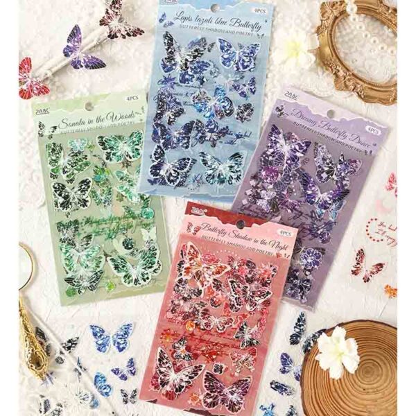 ZABC Butterfly Shadow And Poetry Sticker MMDY-4