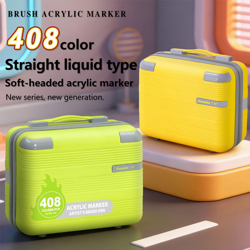 GuangNa 408 Acrylic Paint Markers Carry Case Set