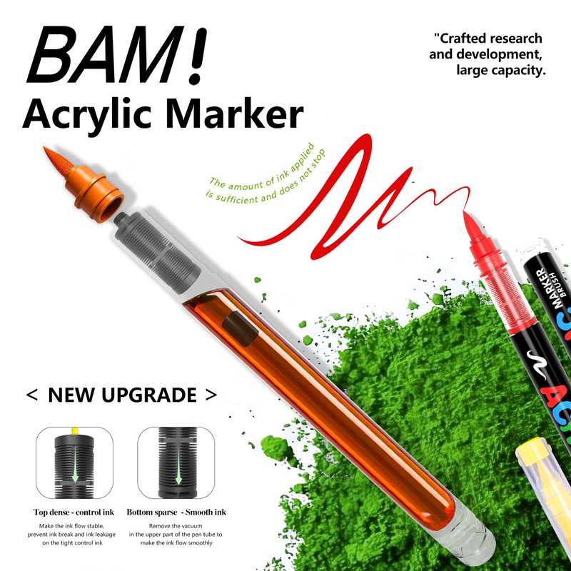 GuangNa 408 Acrylic Paint Markers Carry Case Set
