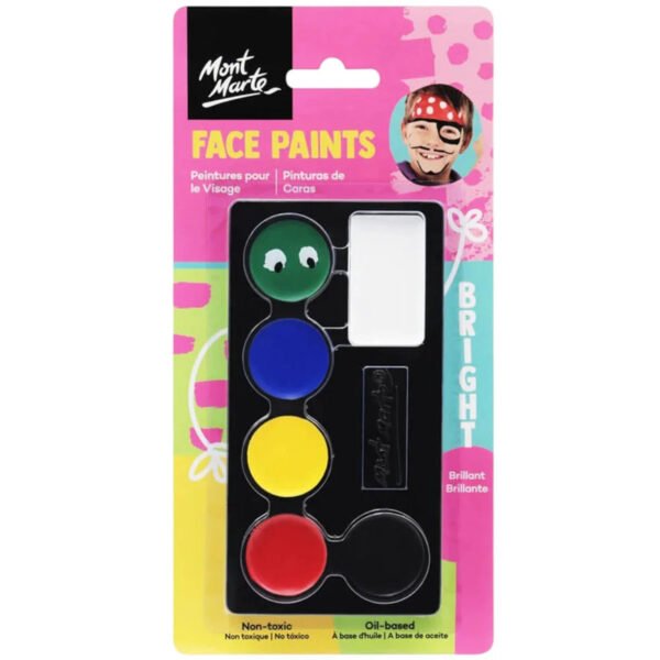 Mont Marte Face Paints Bright Colors Set of 6