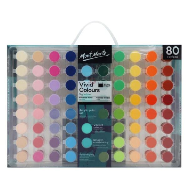 Mont Marte Vivid Acrylic Colours Set of 80 x 3.5ml