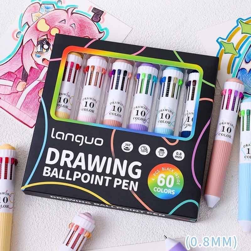 Languo Drawing Ballpoint Pens 60 Colour Set BP-101