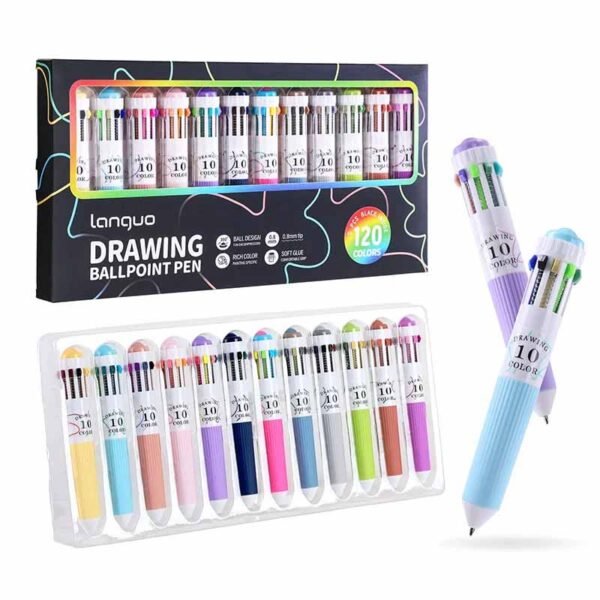 Languo 10in1 Drawing Ball Pen 120 Colours 12Pcs Set
