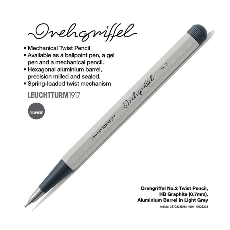 LEUCHTTURM1917 Drehgriffel Nr.2 Pencil 0.7mm - Light Grey