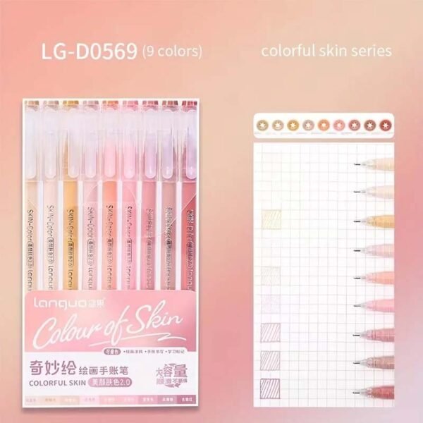 Languo Gel Pen Set of 9 Colour of Skin LG-D0569