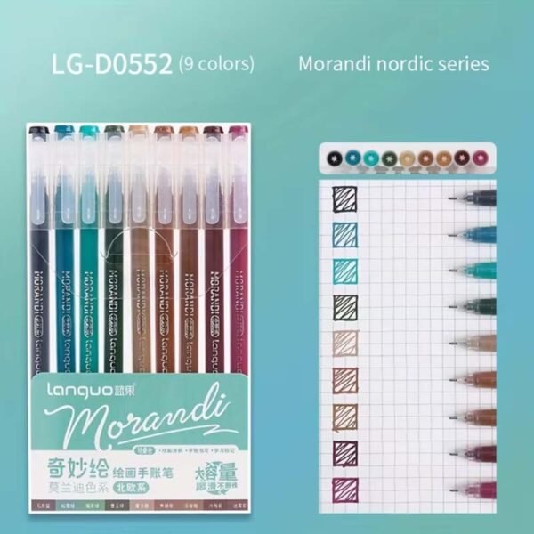 Languo Gel Pen Set of 9 Morandi Series LG-D0552
