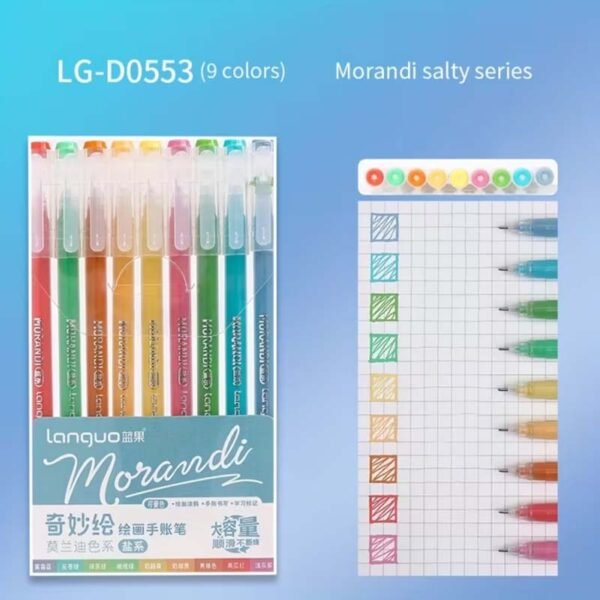 Languo Gel Pen Set of 9 Morandi Series LG-D0553