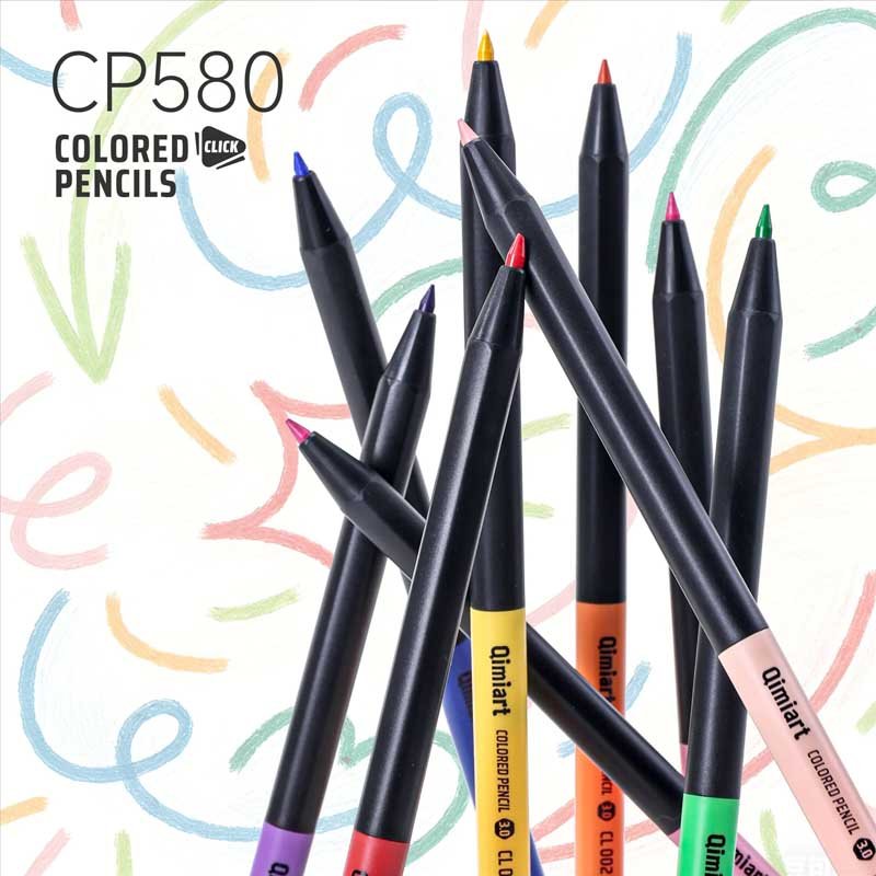 Languo x Qimiart Retractable Coloured Pencil Set of 12 Classic (CP580-1)