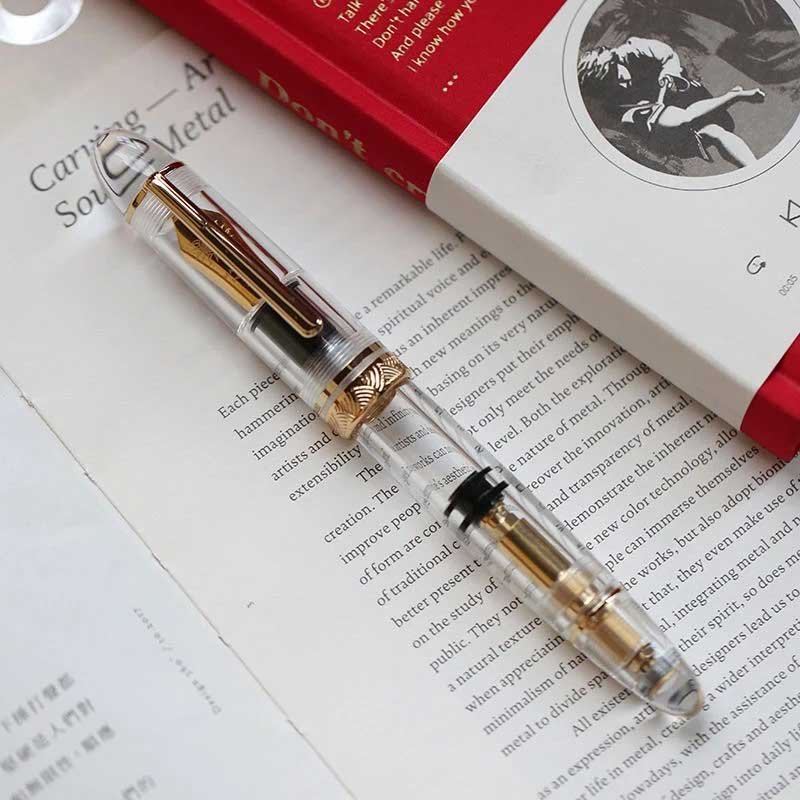 Majohn Demonstrator Fountain Pen Transparent Gold P140