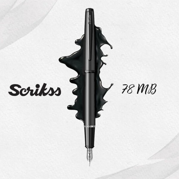 Scrikss Metropolis Fountain Pen 78 Medium - Matte Black